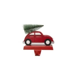 Glitzhome Multicolored Red Car Stocking Holder 5.31 In.