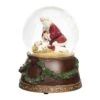 Roman Glitter Dome LED Multicolored Kneeling Santa Indoor Christmas Decor 5.88 In.