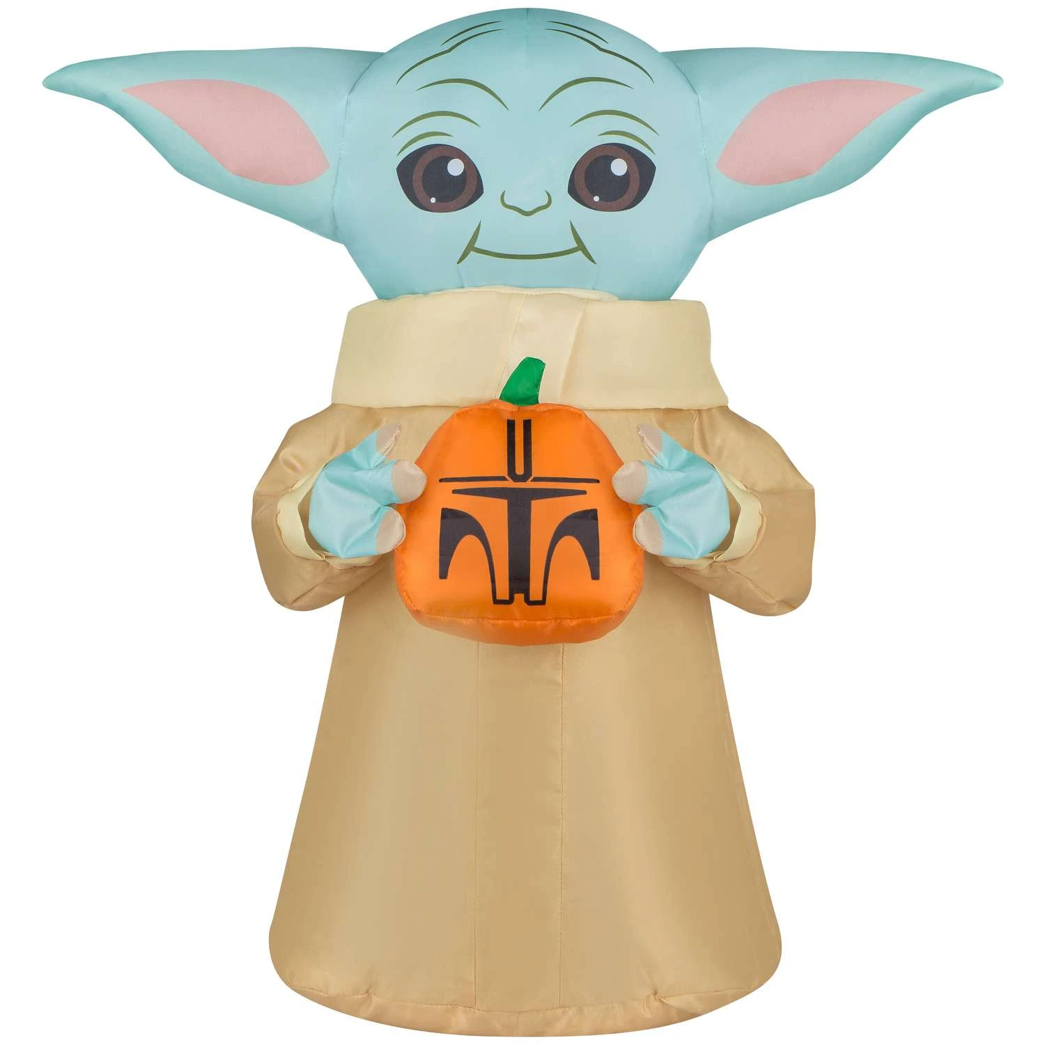 Gemmy 1.5 Ft. Prelit Star Wars Airdorable The Child W/ Pumpkin Inflatable