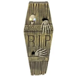 Fun World 27 In. Lite Up Peeping Skeleton Coffin Yard Decor