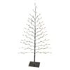Holiday Bright Lights LED Black/Warm White Flat Stick Christmas Tree 48 In.