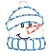IG Design Blue/White Snowman Head Silhouette Window Decoration 19 In.