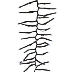 Celebrations LED Big Seed Cluster Pure White 250 Ct String Christmas Lights