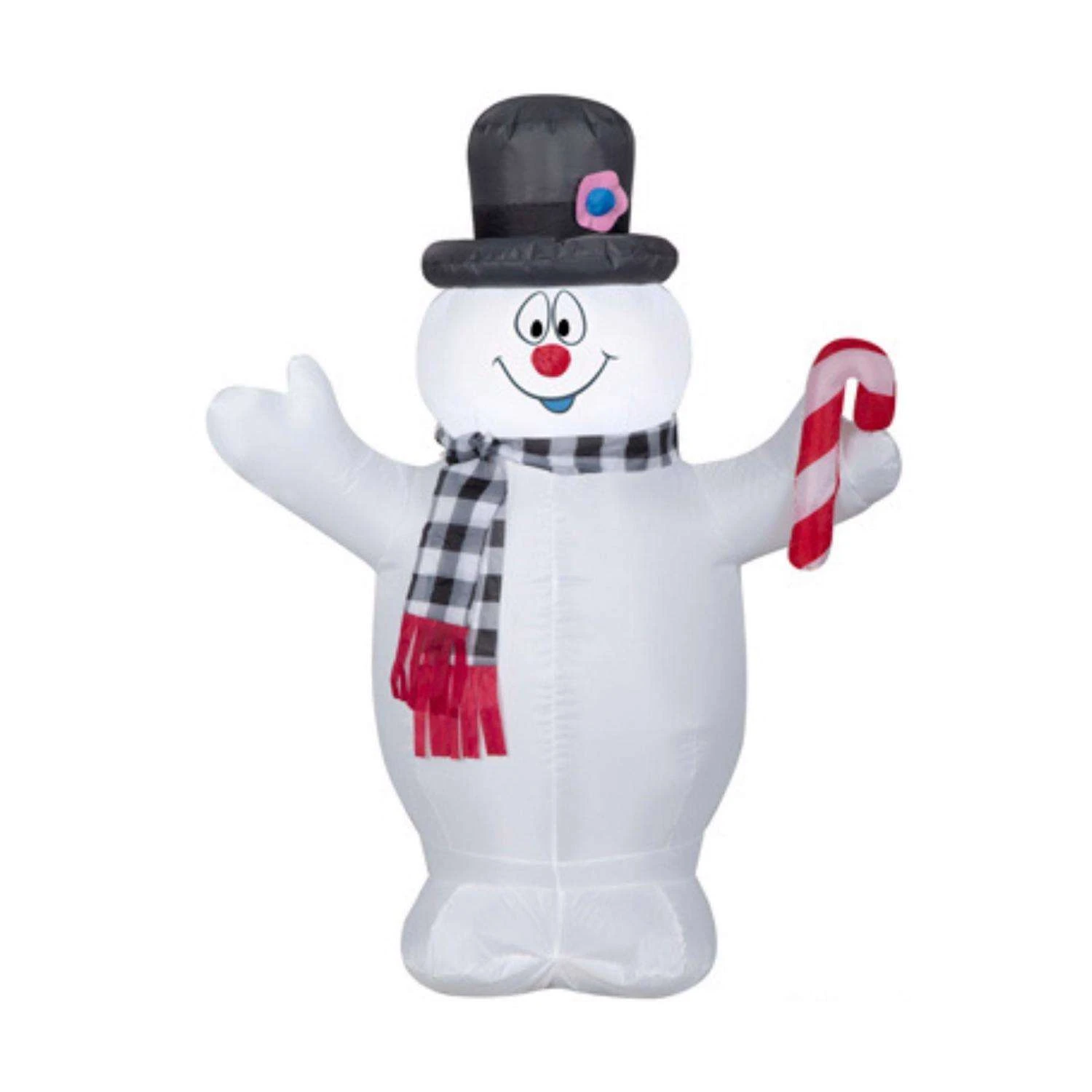 Gemmy Airblown Frosty Plaid Scarf 3.5 Ft. Inflatable