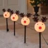 Celebrations Incandescent Clear Reindeer Heads 24 In. Pathway Decor