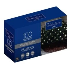 Celebrations LED Mini Cool White 100 Ct Net Christmas Lights 6 Ft.