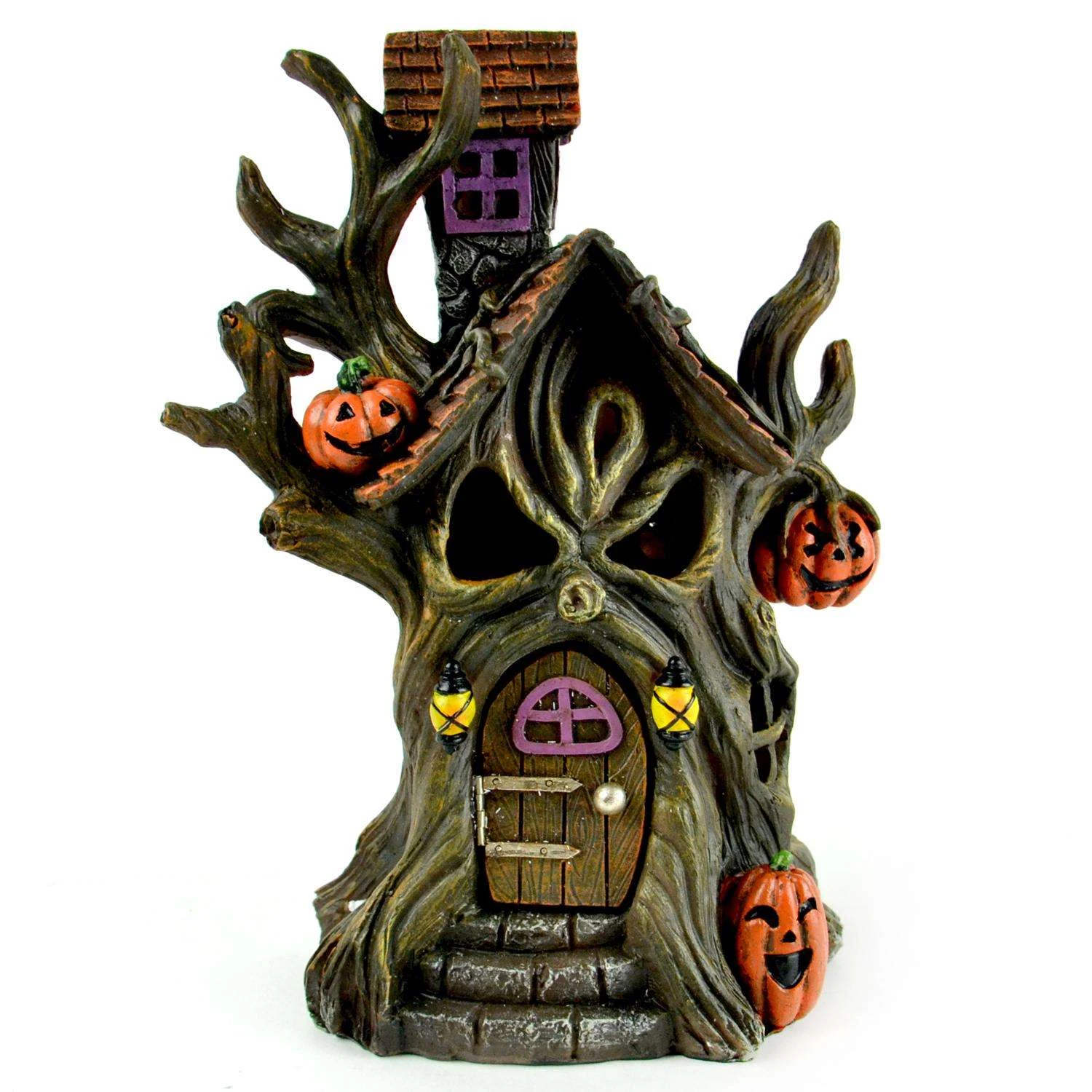 Touch Of Nature 10 In. LED Haunted Tree House Halloween Decor