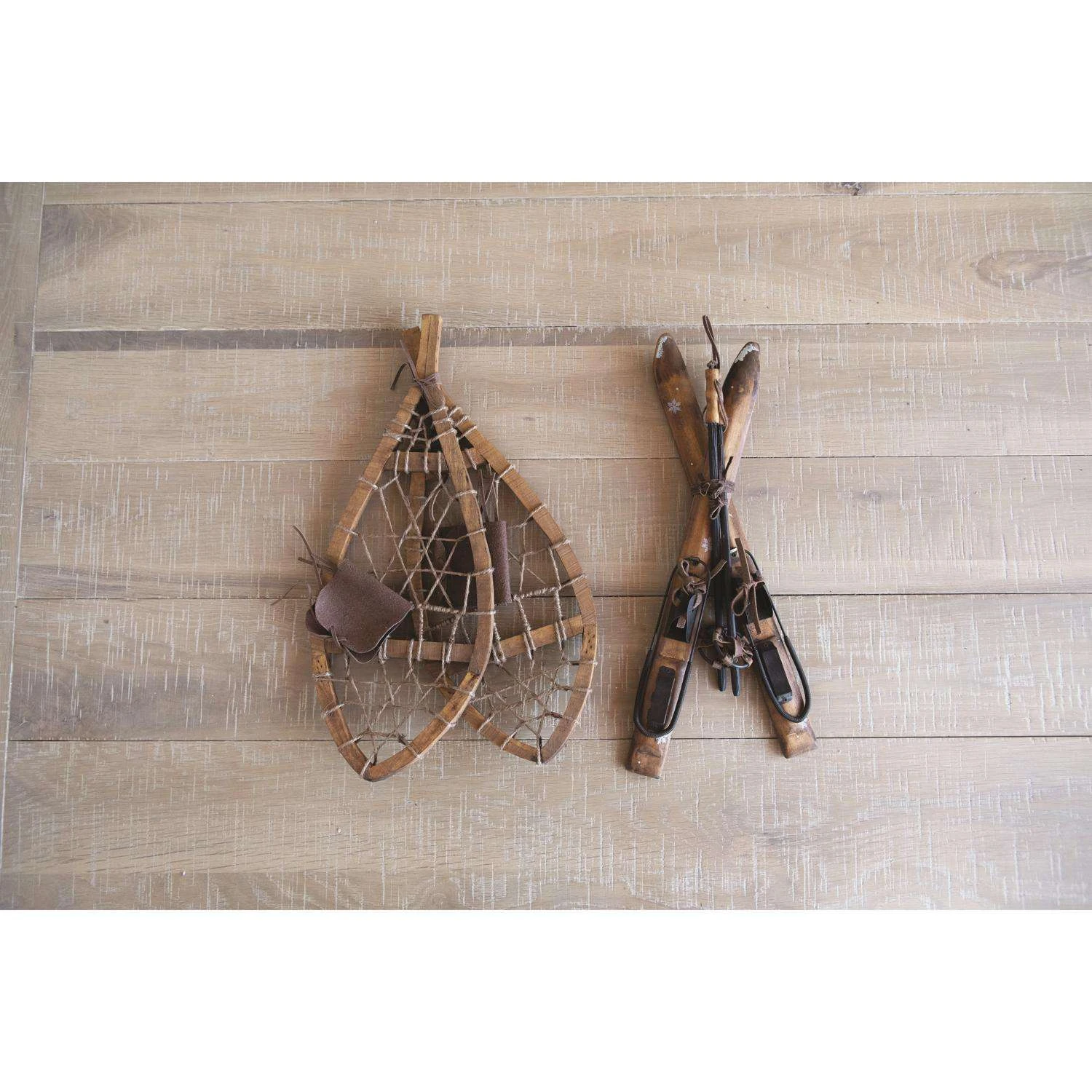 Creative Co-Op Brown Snowshoe Wall Sign 9 In. - Image 2