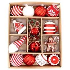 Celebrations Red/White Candy Cane Lane Ornaments