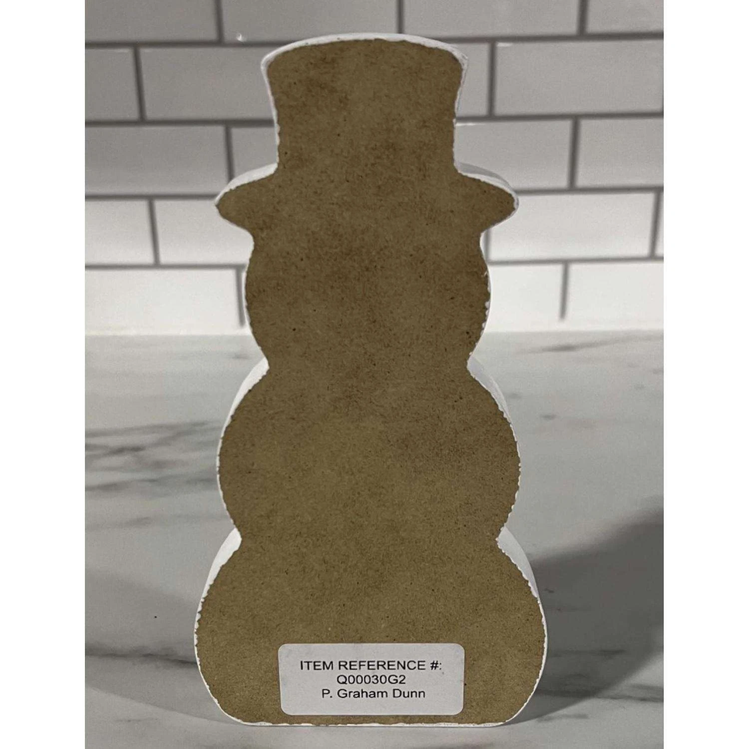 P Graham Dunn Black/White Snowman Let It Snow Table Decor 7 In. - Image 4