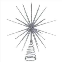 Celebrations Home Silver Burst Tree Topper 14 In.
