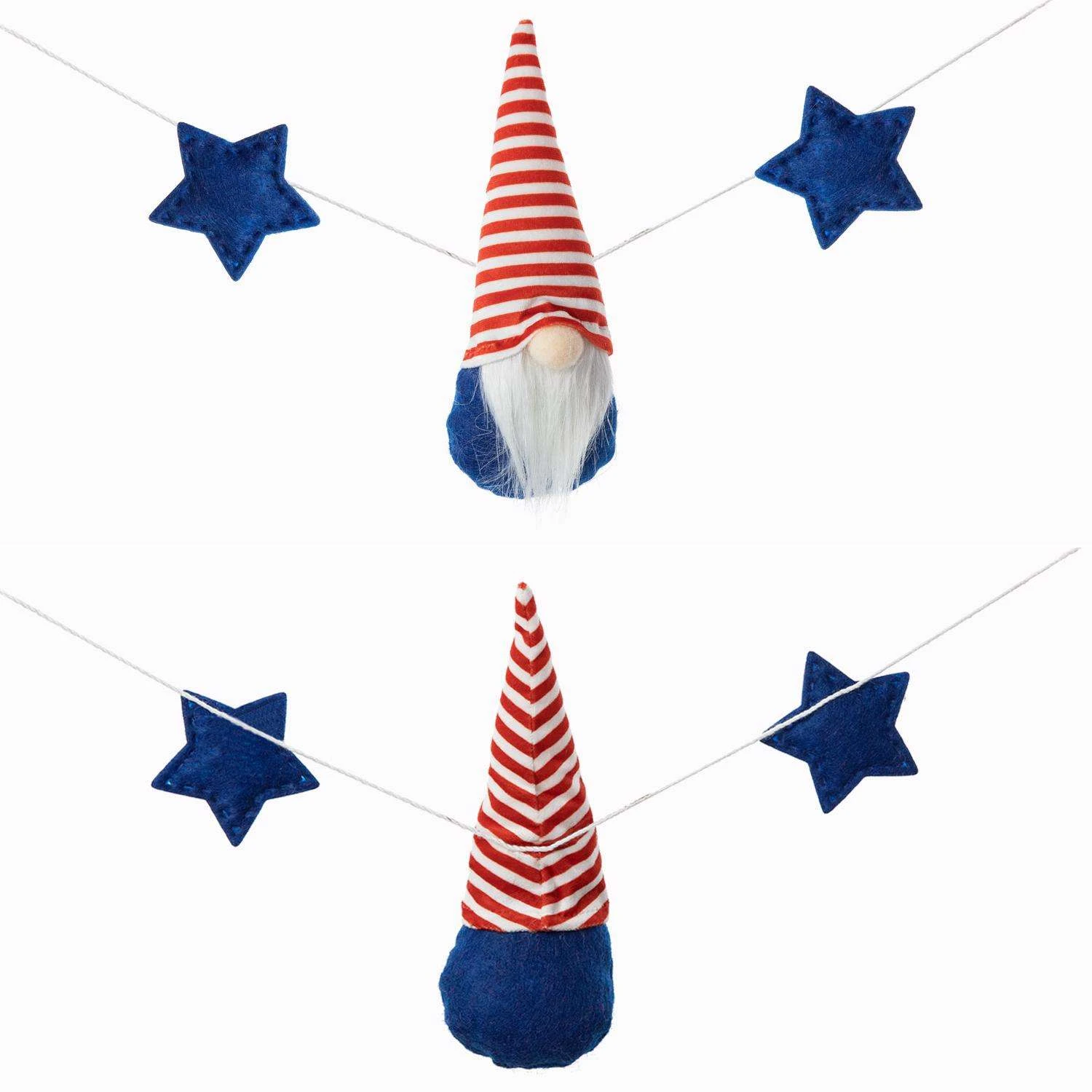 Glitzhome Patriotic Garland Polyester 1 Pc - Image 4