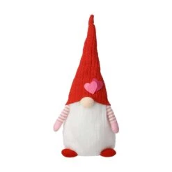 Glitzhome Valentine's Gnome Standing Decor Polyester/Sand 1 Pc