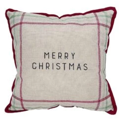 Celebrations Home Multicolored Winter Woodland Striped Merry Christmas Pillow 5 In.