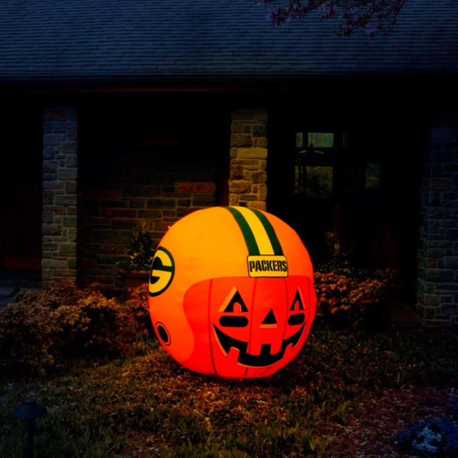 Sporticulture NFL 4 Ft. LED Green Bay Packers Jack-O-Helmet Inflatable - Image 4