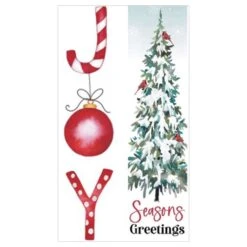 P Graham Dunn Multicolored Joy/Seasons Greetings Porch Sign 36 In.