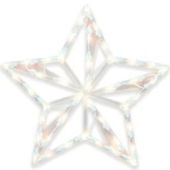 IG Design White Star Silhouette Window Decoration