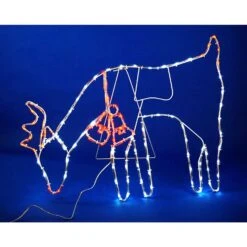 Celebrations LED Multi Feeding Reindeer 31 In. Yard Decor