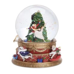Roman Glitterdome Multicolored Musical Nutcracker Glitterdome Indoor Christmas Decor 7 In.