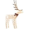 Sienna LED White 3D Wire Buck 4 Ft. Yard Decor