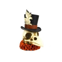 Touch Of Nature 8 In. Bird Skeleton With Hat Halloween Decor