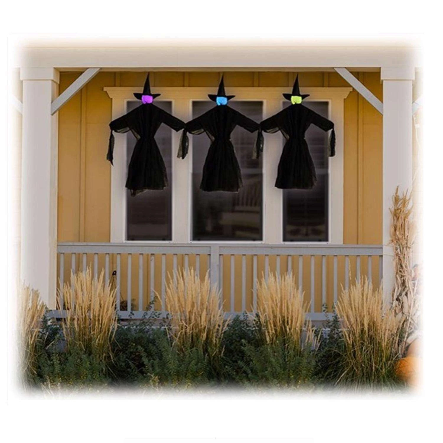 Fun World LED Prelit Hanging Witch Halloween Decor - Image 2