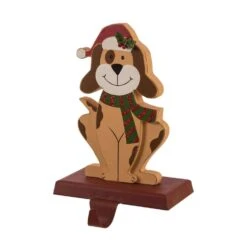 Glitzhome Multicolored Dog Stocking Holder 7.48 In.