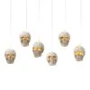 Gerson 5 In. Lighted Hanging Skulls Halloween Decor