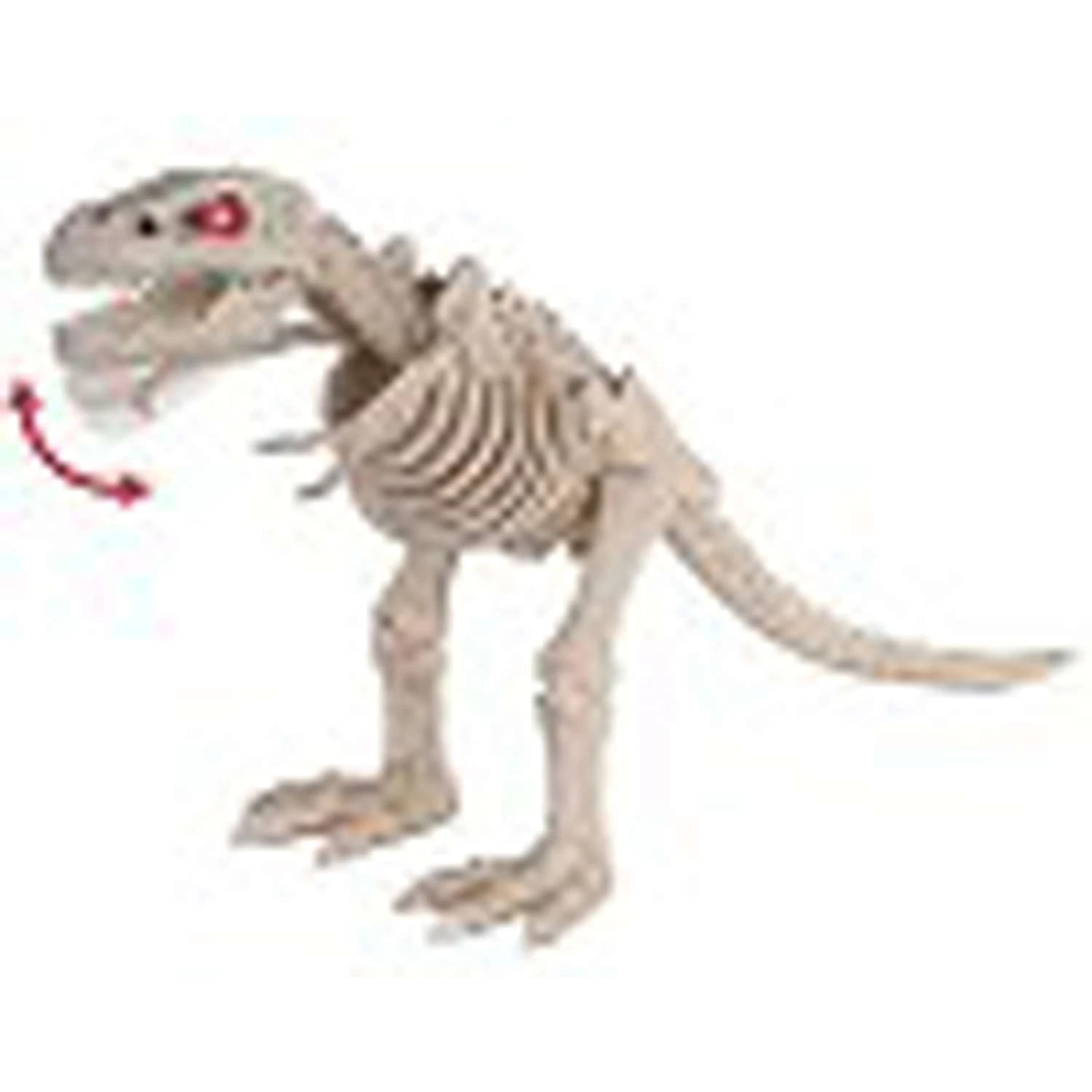Seasons Crazy Bones RED 16 In. Prelit T Rex Dinosaur Halloween Decor