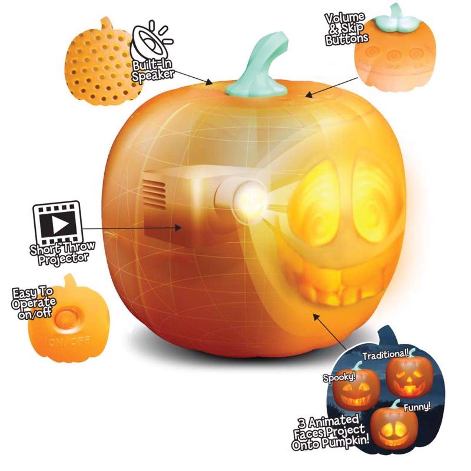 Mindscope Animat3D 11 In. Jabberin' Jack Halloween Decor - Image 3