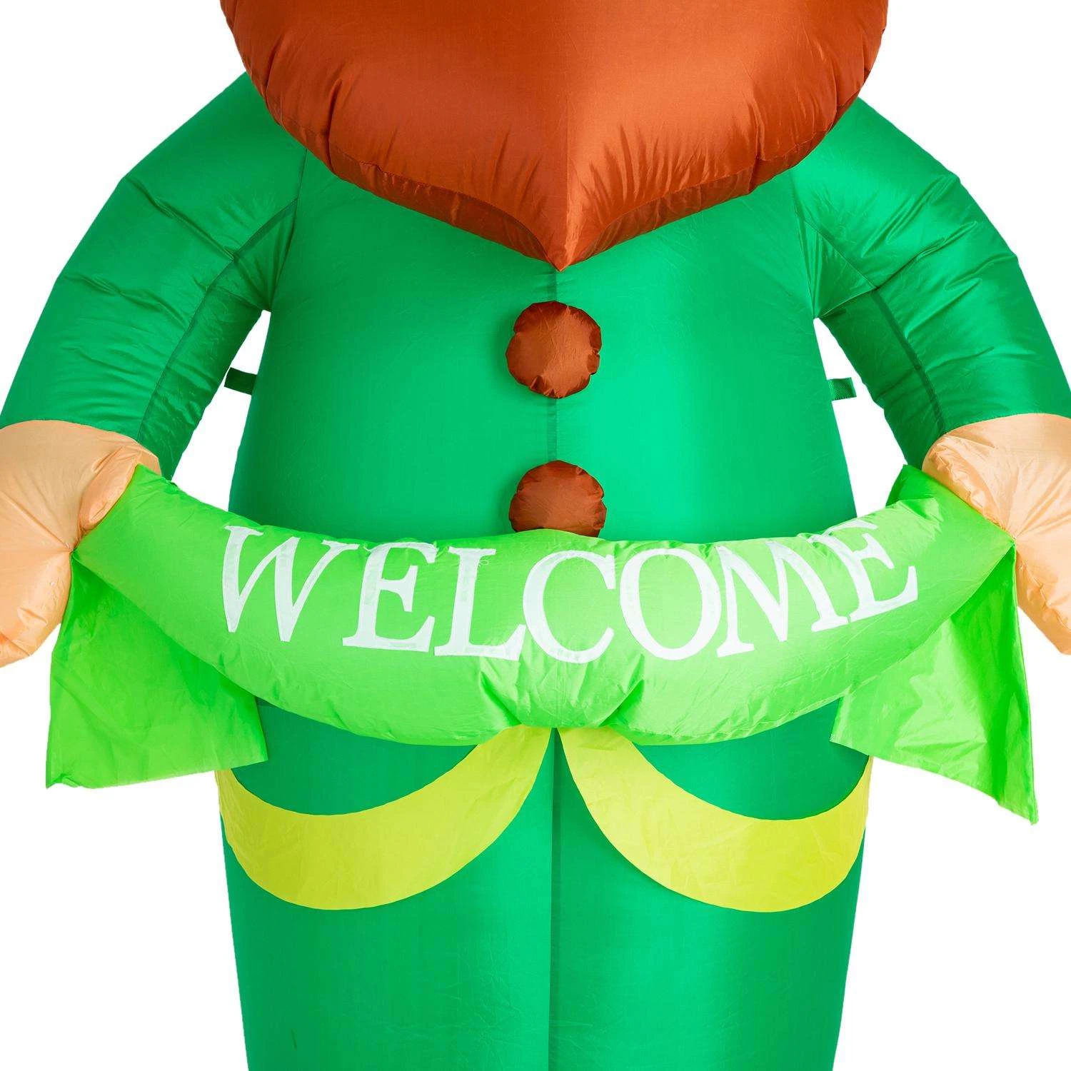 Glitzhome St. Patrick's Inflatable Leprechaun Decor Nylon 1 Pc - Image 5