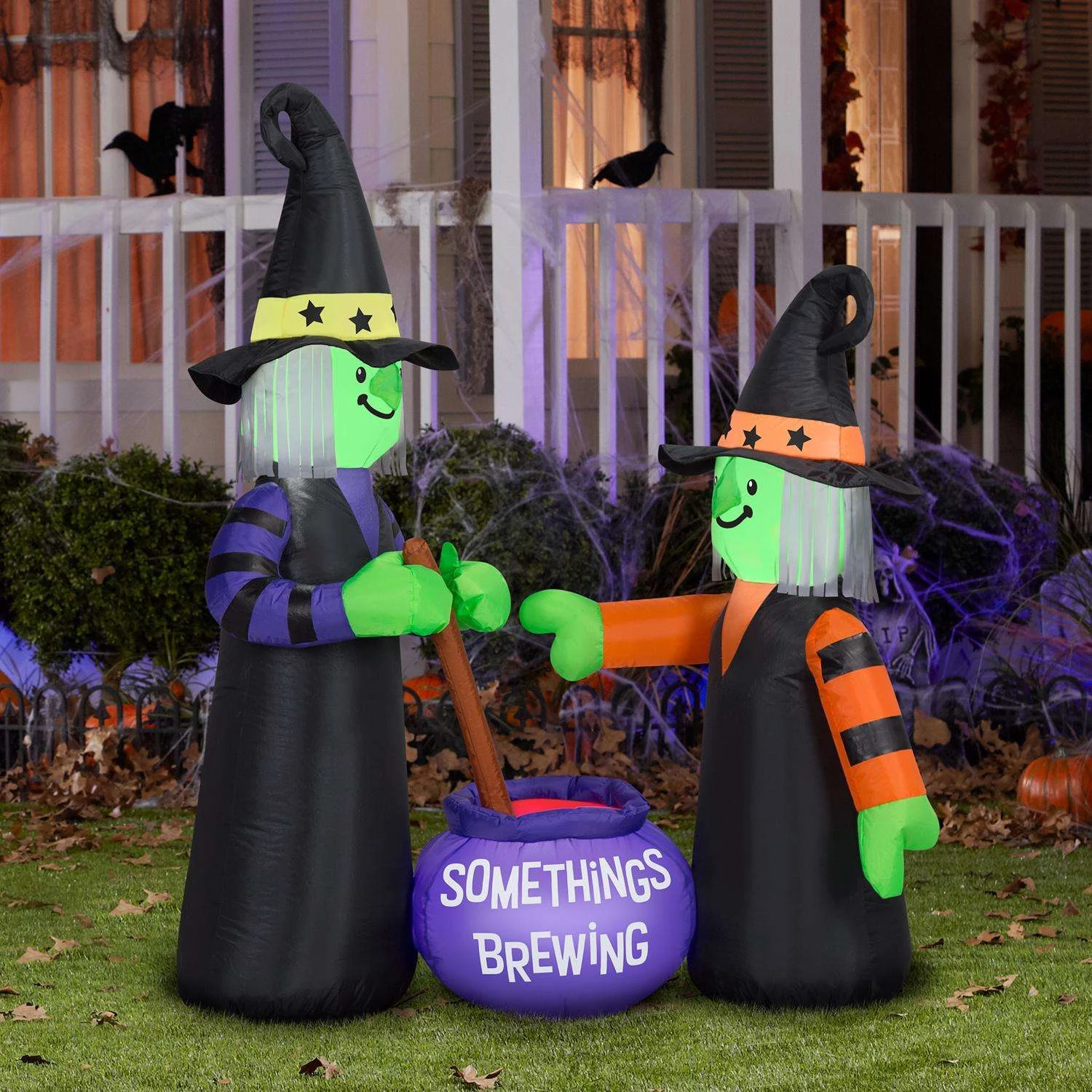 Gemmy 4 Ft. LED Prelit Witches Brewing Inflatable - Image 2