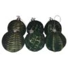 Sullivans Gold/Green Geometric Textured Ball Ornament 4 In.