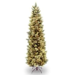 National Tree Company 7-1/2 Ft. Slim Incandescent 600 Ct Carolina Pine Christmas Tree