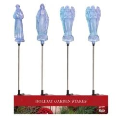 Alpine LED St. Francis/Mary/Angel 34 In. Pathway Decor
