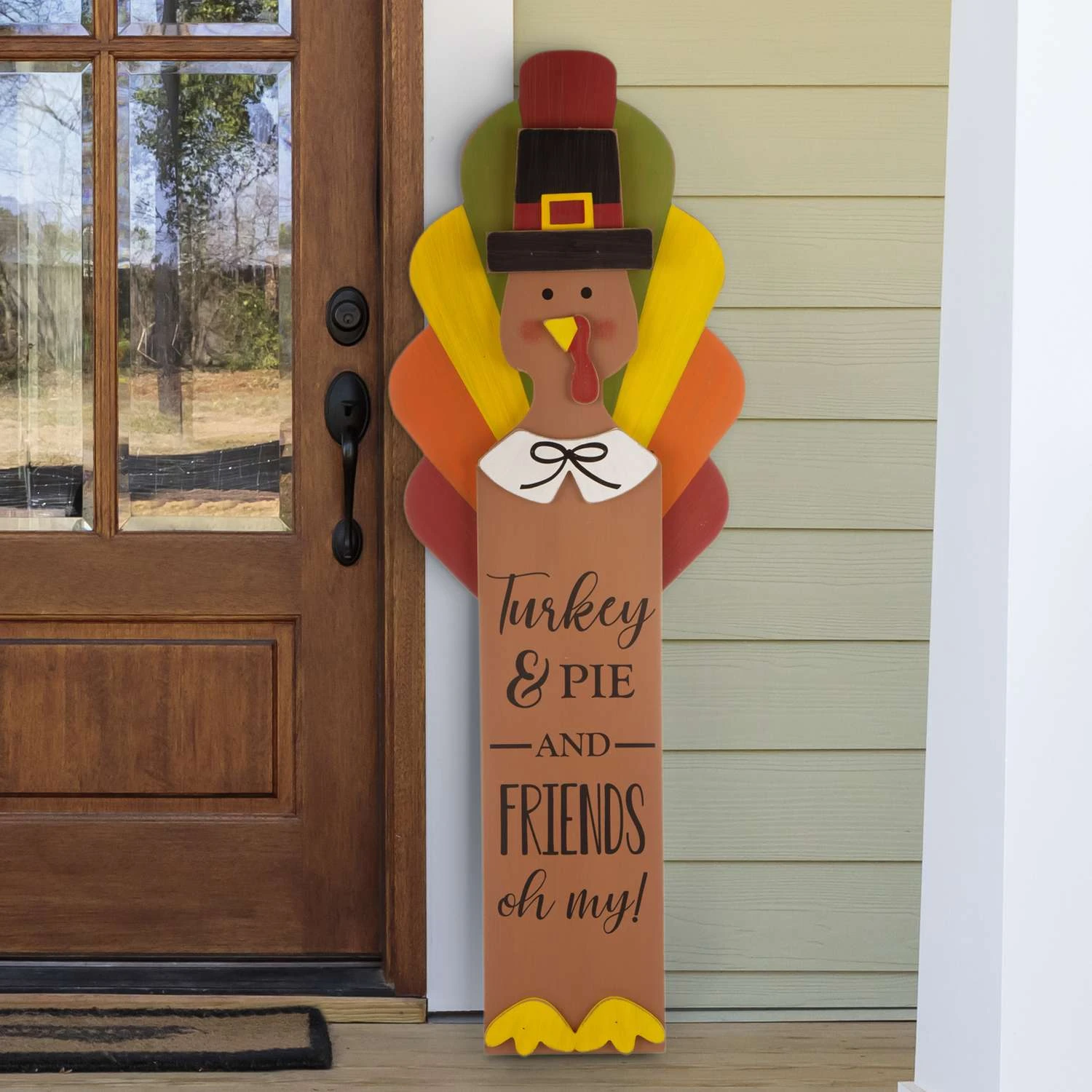 Glitzhome 40.04 In. Thanksgiving Turkey Standing Fall Decor - Image 7