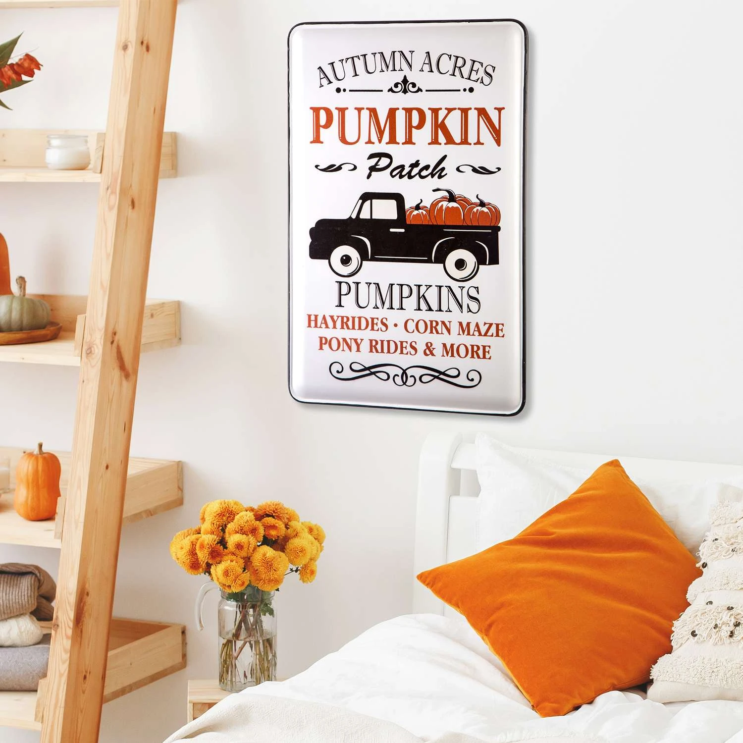 Glitzhome 23.62 In. Enameled Metal Truck Sign Wall Decor - Image 5