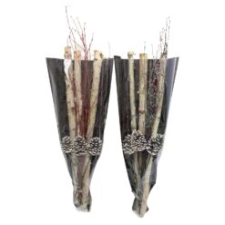 Winter Woods Porch Pot Twig Arrangement Ornament 48 In.