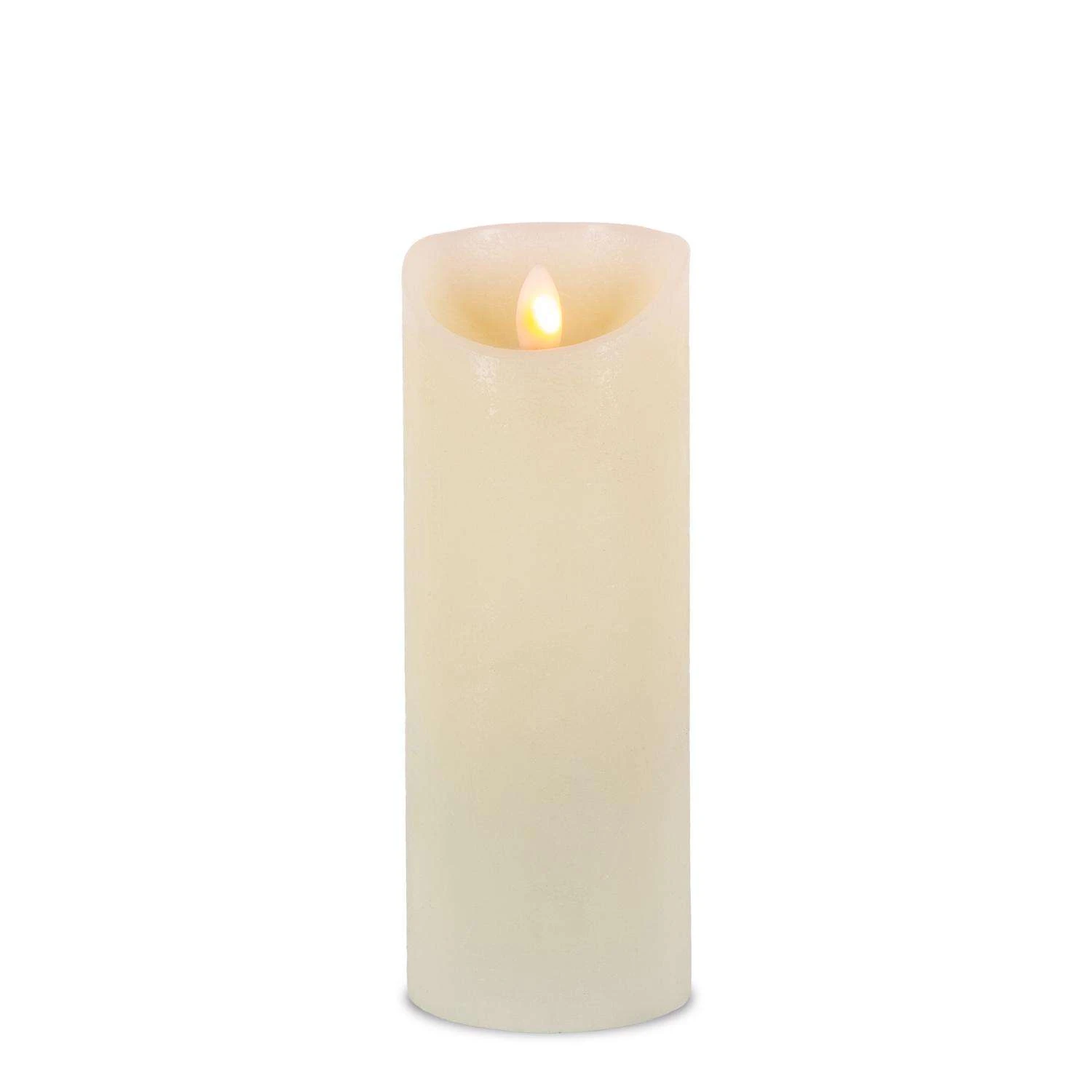 Gerson LED Bisque Aurora Flame Candle 8 In.