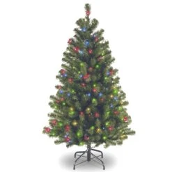 National Tree Company 4-1/2 Ft. Full Incandescent 200 Ct North Valley Spruce Christmas Tree