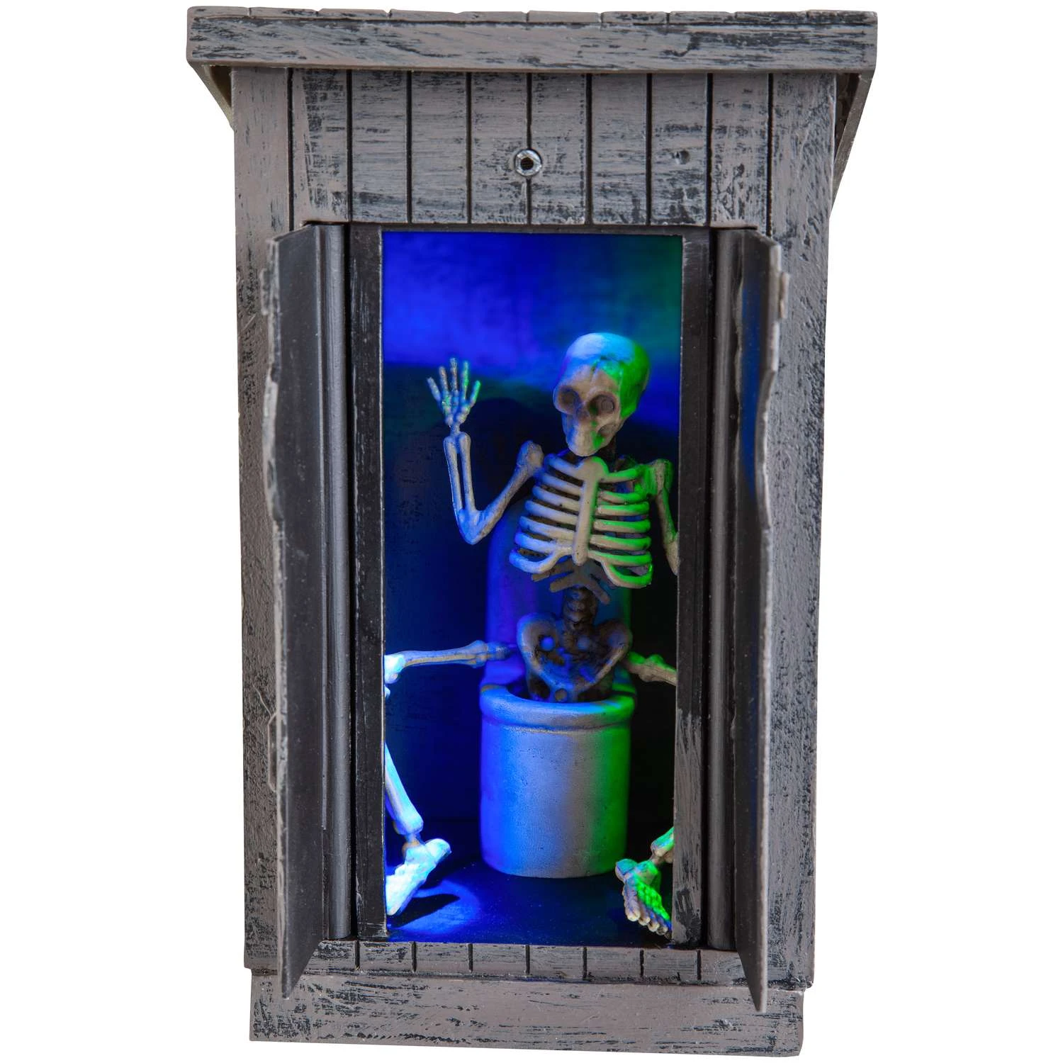 Gemmy 7.68 In. LED Prelit Animated Skeleton In Out House Yard Decor