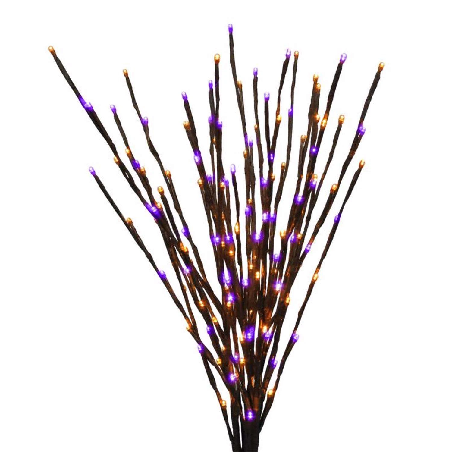 Celebrations Halloween Orange/Purple 32 In. LED Prelit Burst Halloween Decor