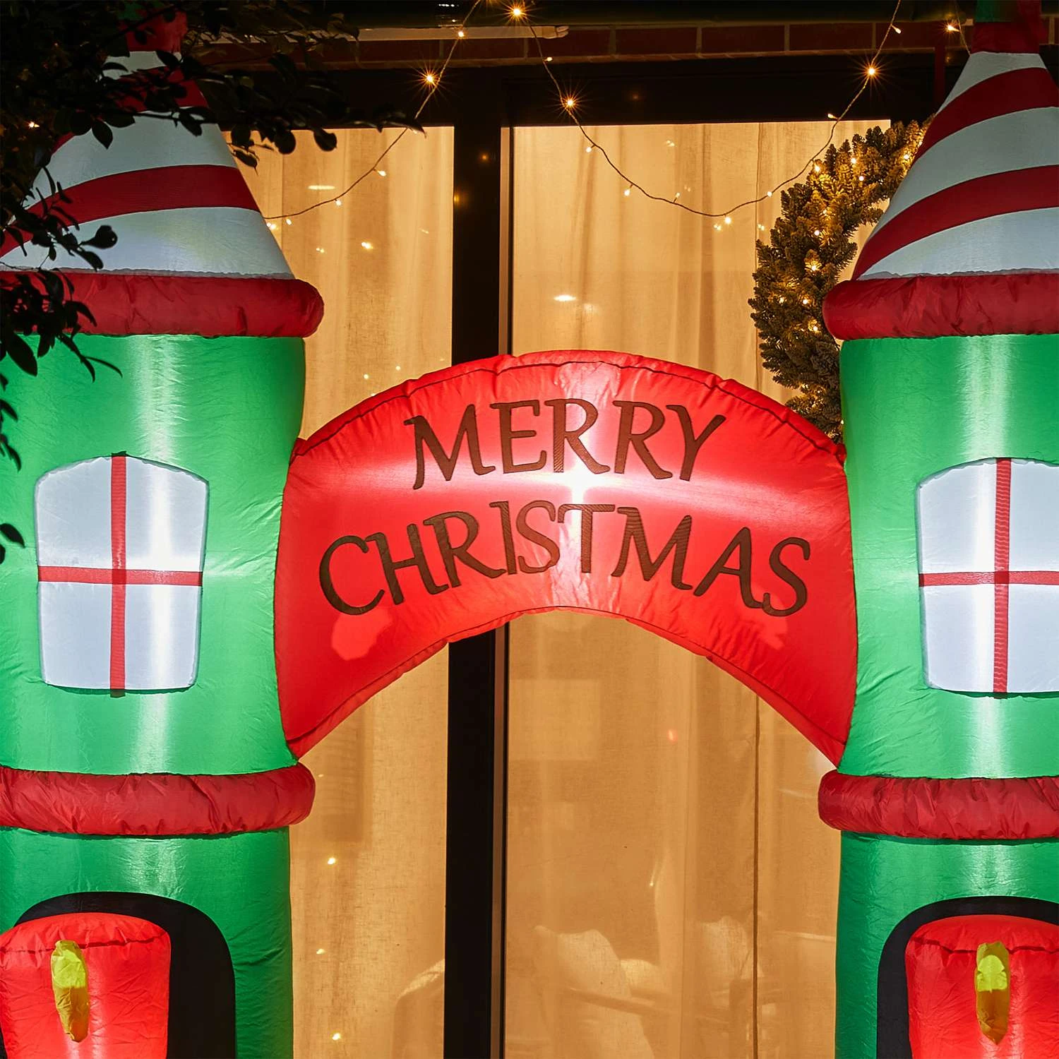 Glitzhome LED Arch Gate With Soldiers 122 In. Inflatable - Image 4