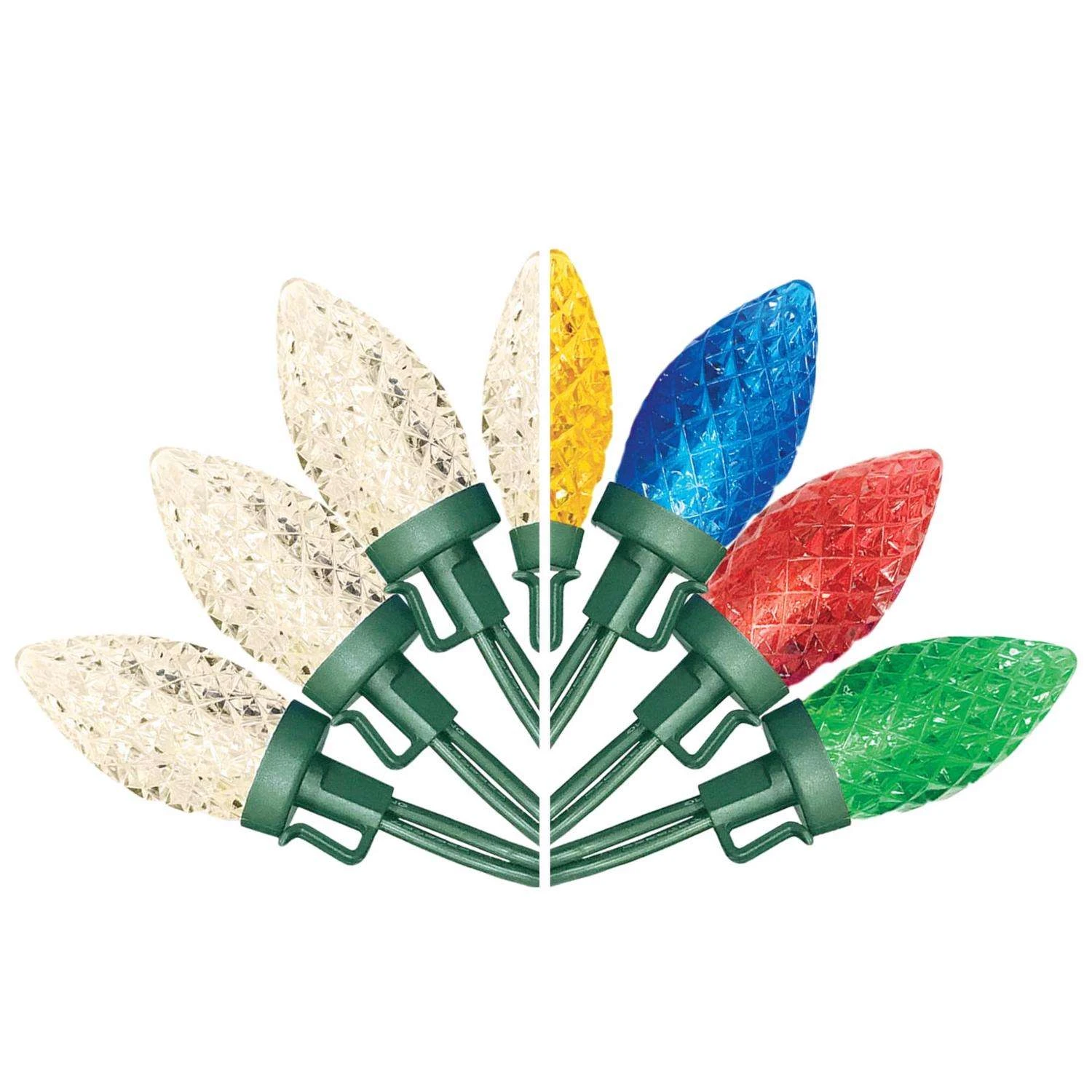 Celebrations Gold LED C9 Multicolored/Warm White 25 Ct String Christmas Lights 8 Ft. - Image 2