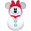 Gemmy Airblown LED White Minnie Mouse Snowman 3.5 Ft. Inflatable