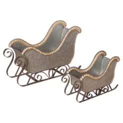 Gerson Silver Sleigh 10 In.