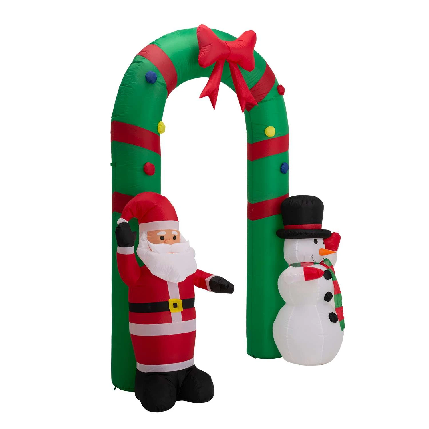 Glitzhome Santa Snowman Gate Arch 96.06 In. Inflatable - Image 6