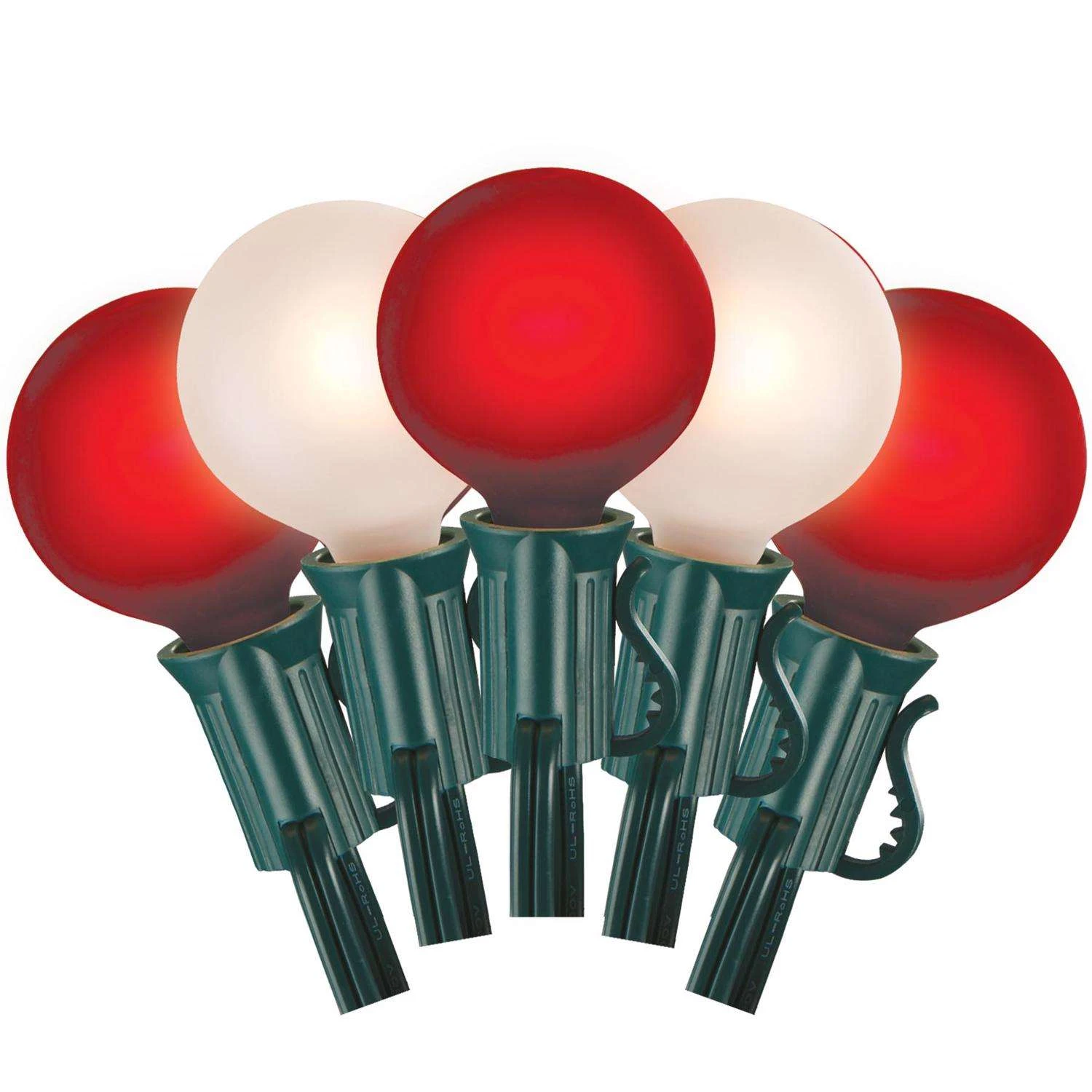 Celebrations Incandescent G40 Globe Red/White 25 Ct String Christmas Lights 24 Ft.