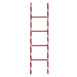 Celebrations Red/White Holiday Stripe Ladder 48 In.