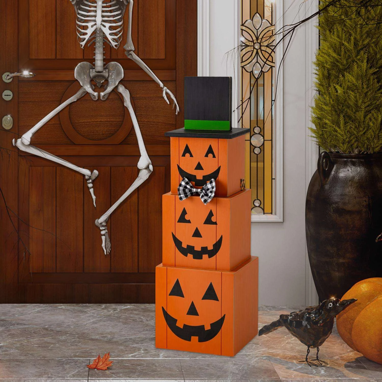 Glitzhome 36 In. Double Sided Stacked Fall Decor - Image 3